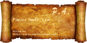 Papiu Amélia névjegykártya